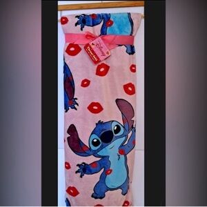 Disney stitch valentines love and kisses throw blanket